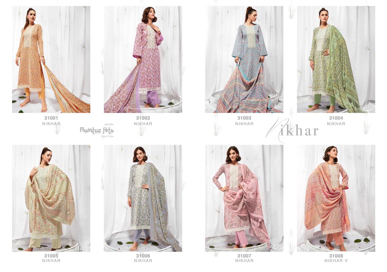 Nikhar By Mumtaz Cotton Dress Material Catalog
